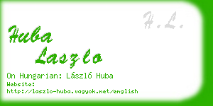 huba laszlo business card